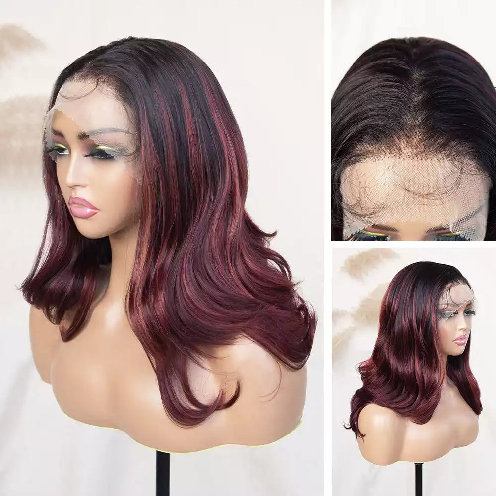 body wave highlight burgundy 13_6_lace_front_wig_RGF10120-#DR3700