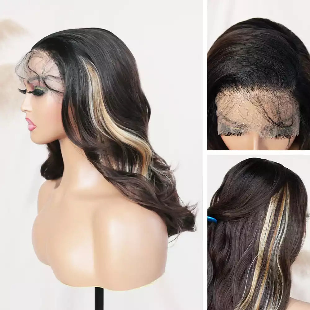 body wave peekaboo blonde highlioght 13_6_lace_front_wig_RGF10120-#DR3713