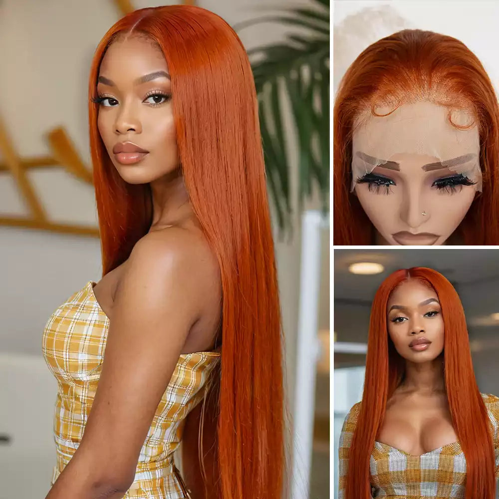 straight Ginger Orange 13_6_lace_front_wig_RGF9601-#GINGER