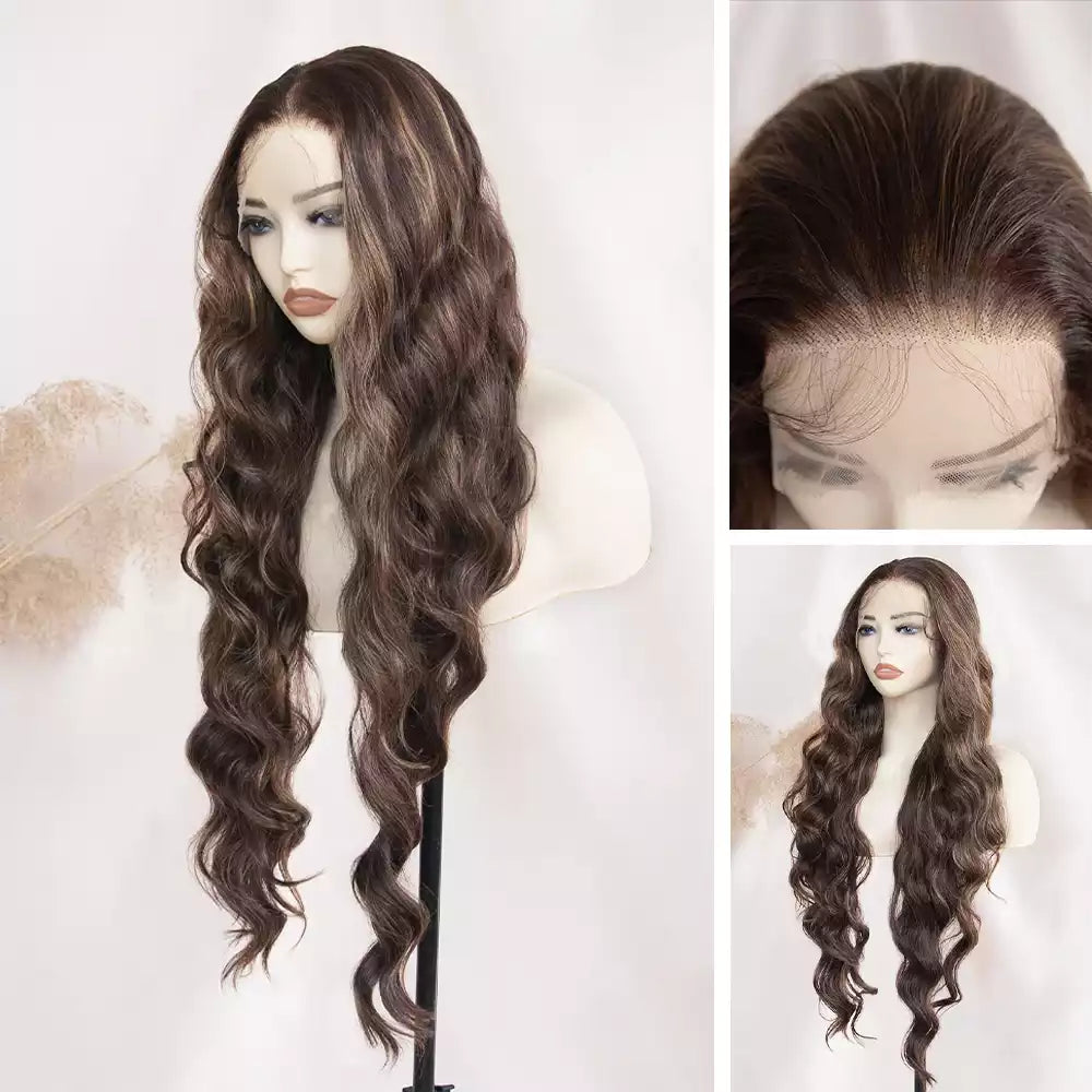 loose wave honey blonde highlight 13_6_lace_front_wig_RGF9601-#HT4/27