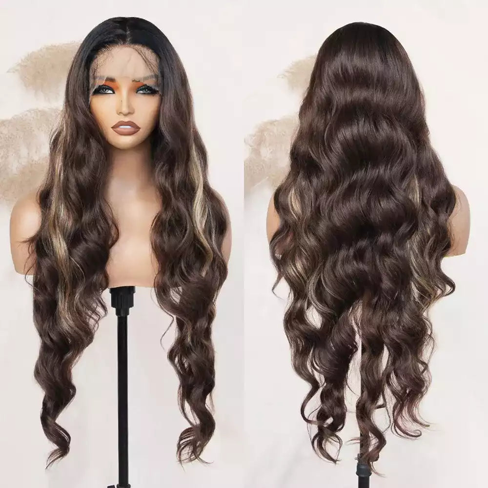 body wave Peekaboo Blonde Highlights 13×6 lace front wig RGF9985-#HT4/27