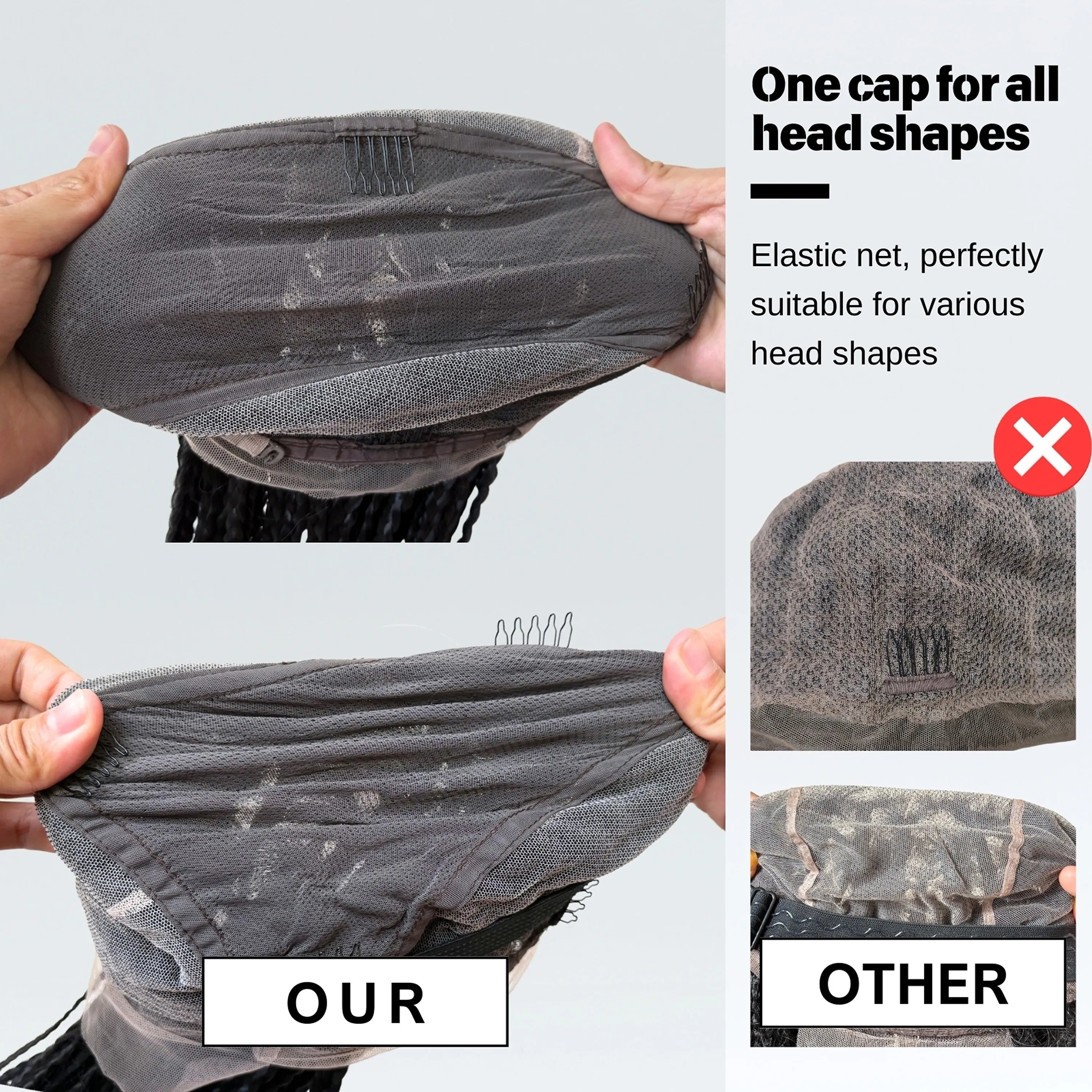 Irregular Braided Full Lace Wig Jumbo Knotless Box Braids For Black Women Synthetic Full Lace Wigs