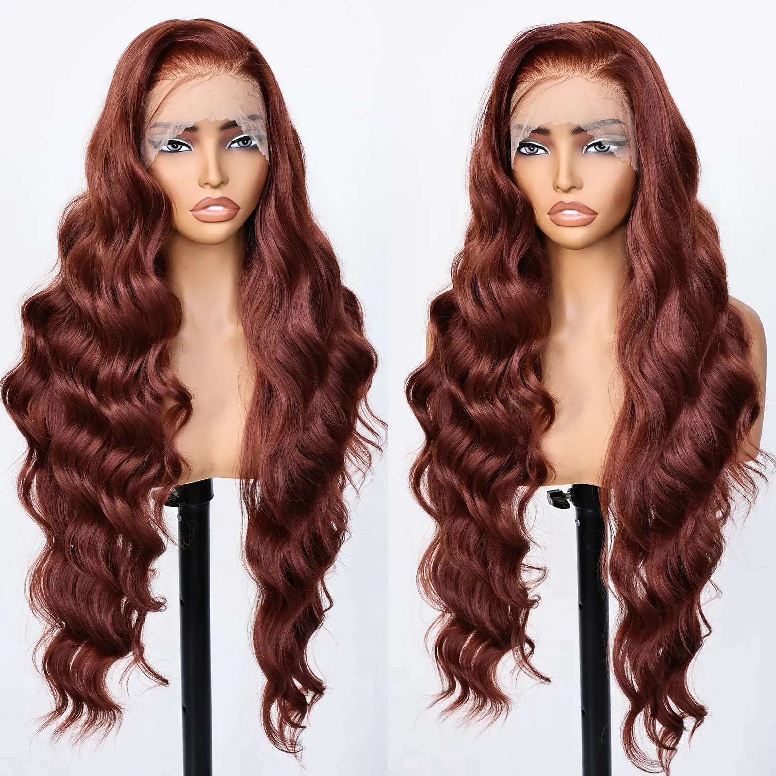 FABÉLLE Wavy Glueless Pre Plucked Synthetic 13*6 transparent Lace Frontal Wigs with Baby Hair 32inch Free Part Body Wave Wig For Women Wear And Go Natural Looking Heat Resistant Synthetic Fiber