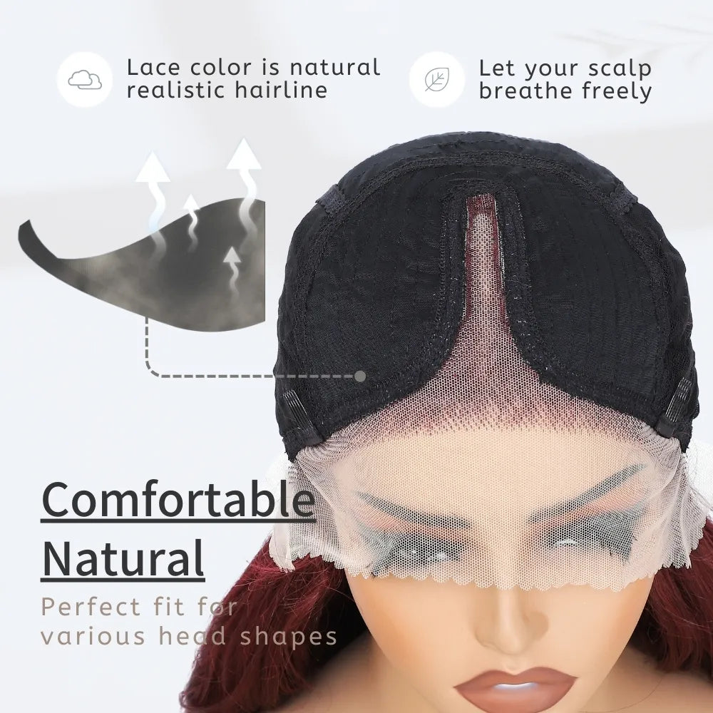 FABÉLLE Body Wave 30inch Glueless 13×4×1 Middle part Lace Wig Pre-plucked Synthetic Lace Front Wig for women Wavy Blonde daily style synthetic heat