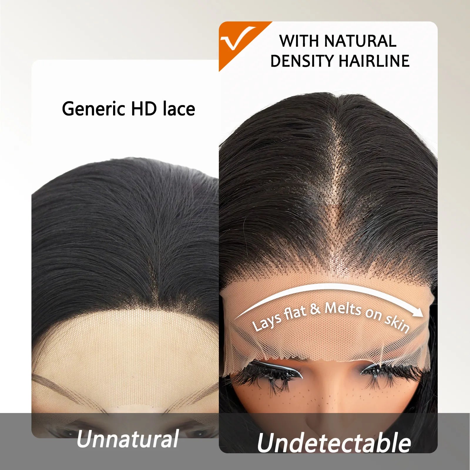 FABÉLLE 13×6 Lace Front Wigs 26Inch Body Wave Glueless Synthetic Wigs with Narural Preplucked Hairline Free Part for Women