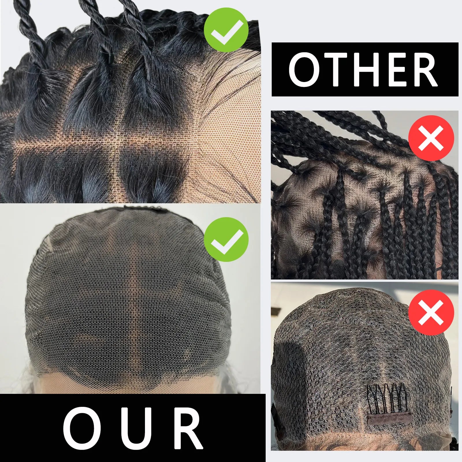 [Tiktok Style] Boho Twist Braided Full Lace Wigs Knotless Senegalese Twists With Curly Ends