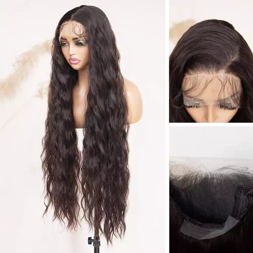 curly wigs chocolate_brown 13×6 lace front wig RGF9877-#4