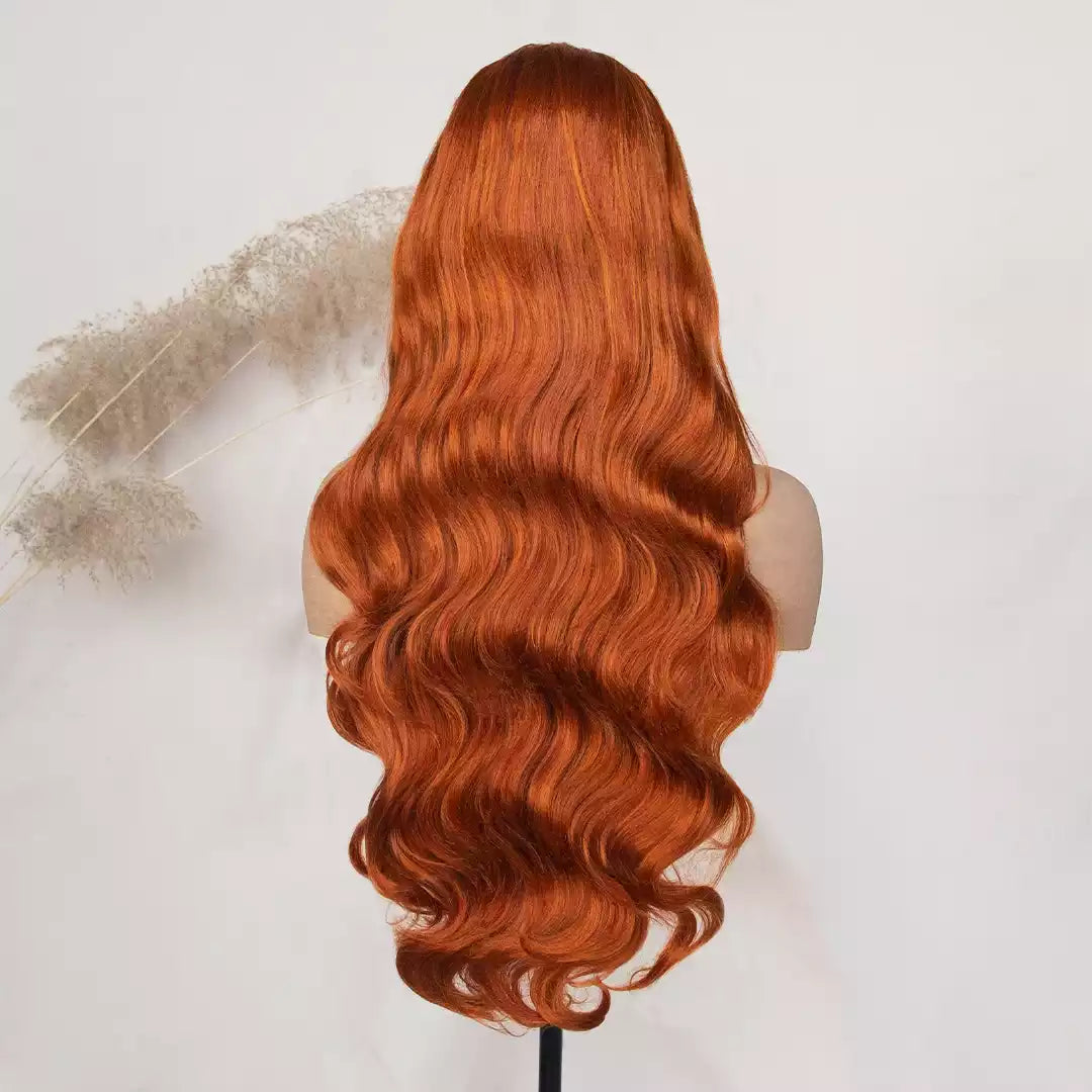 Body Wave  Ginger_Orange 13_6_lace_front_wig 9915 #Ginger