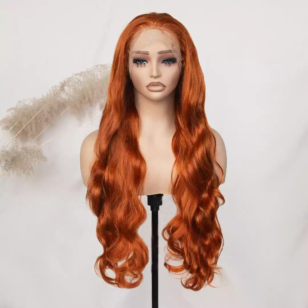 Body Wave  Ginger_Orange 13_6_lace_front_wig 9915 #Ginger