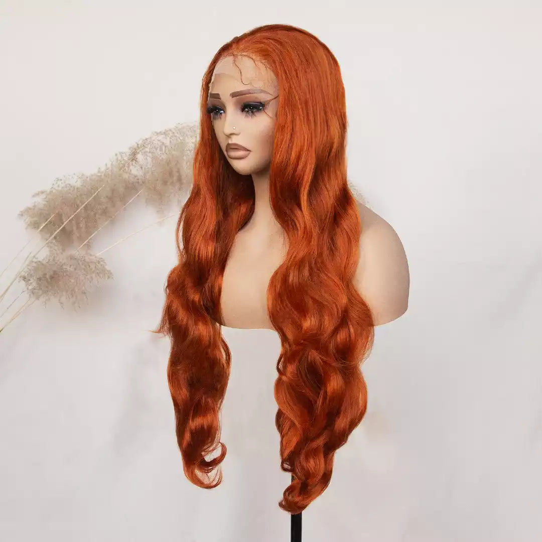 Body Wave  Ginger_Orange 13_6_lace_front_wig 9915 #Ginger