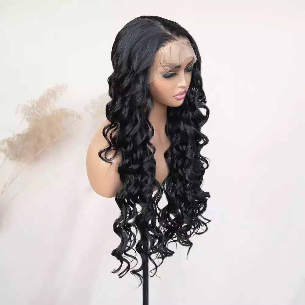 curly wigs natural balck 13_6_lace_front_wig RGF9975-#1B