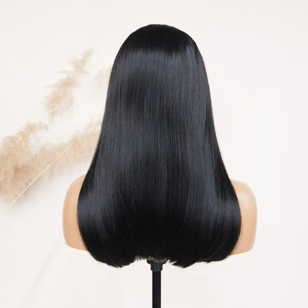 silky straight natural_black 13_6_lace_front_wig_RGF10091-#1B