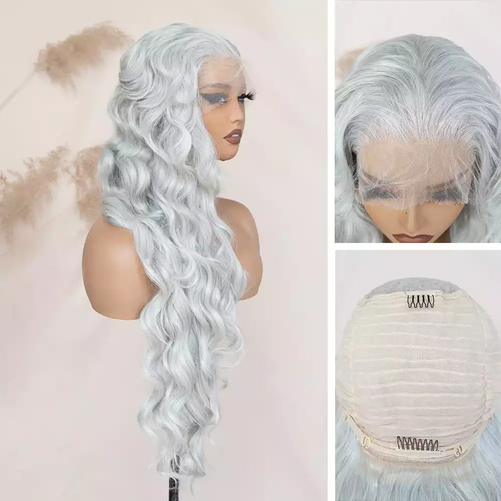 loose wave  Light Grey 13_6_lace_front_wig_RGF9601-#LIGHT GREY 