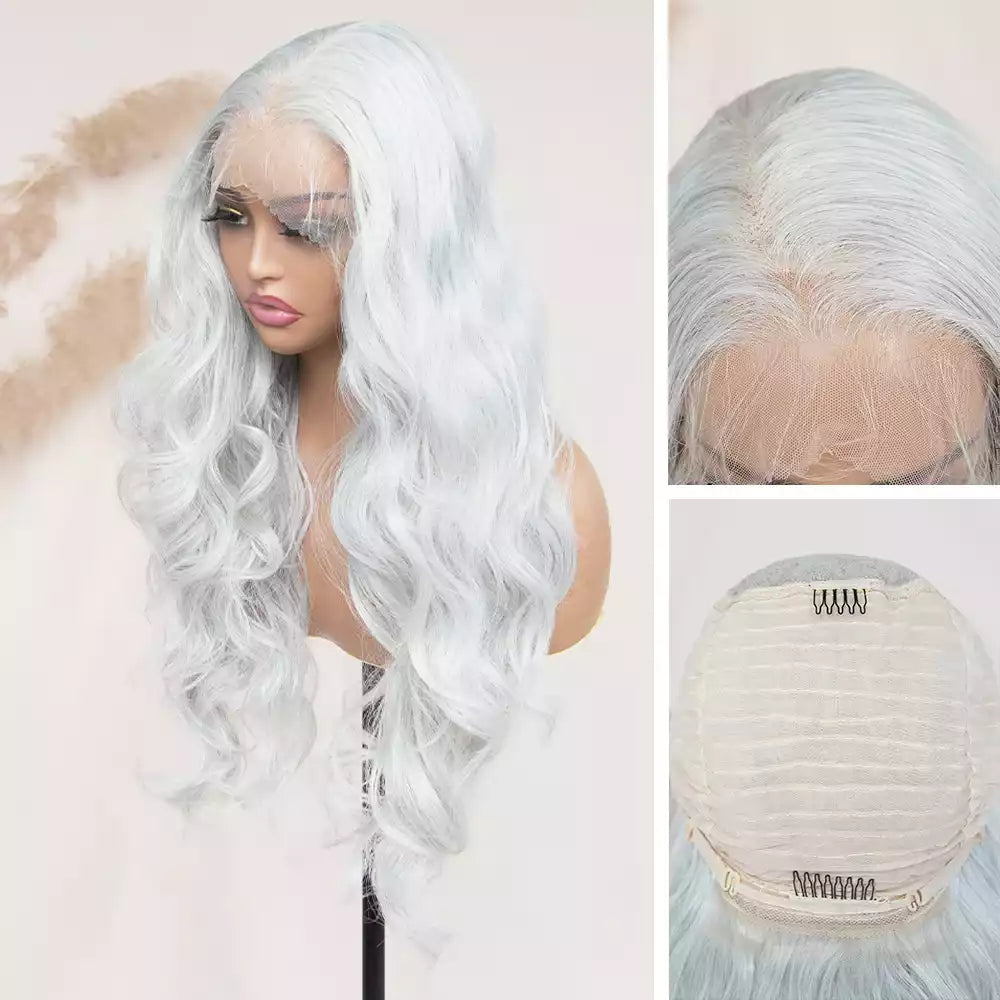 body wave Light_Grey 13_6_lace_front_wig_RGF9873-#LIGHT GREY 