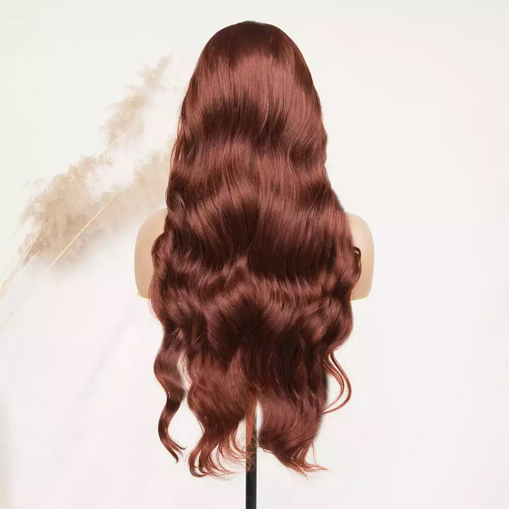 body wave Reddish_Brown 13_6_lace_front_wig_RGF9873-#Reddish_Brown 