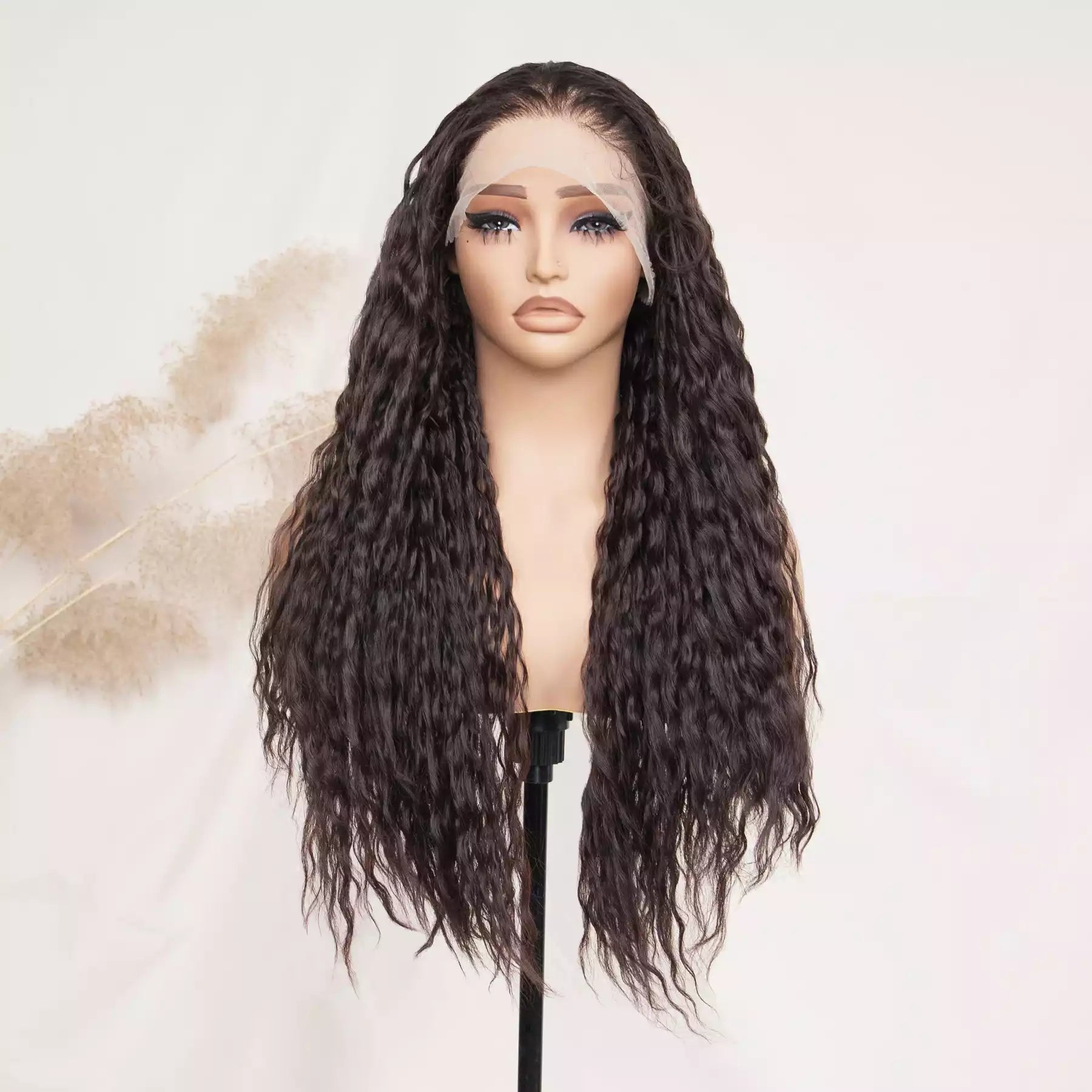 wave Chocolate Brown13x6_lace_front_wig10100-#4