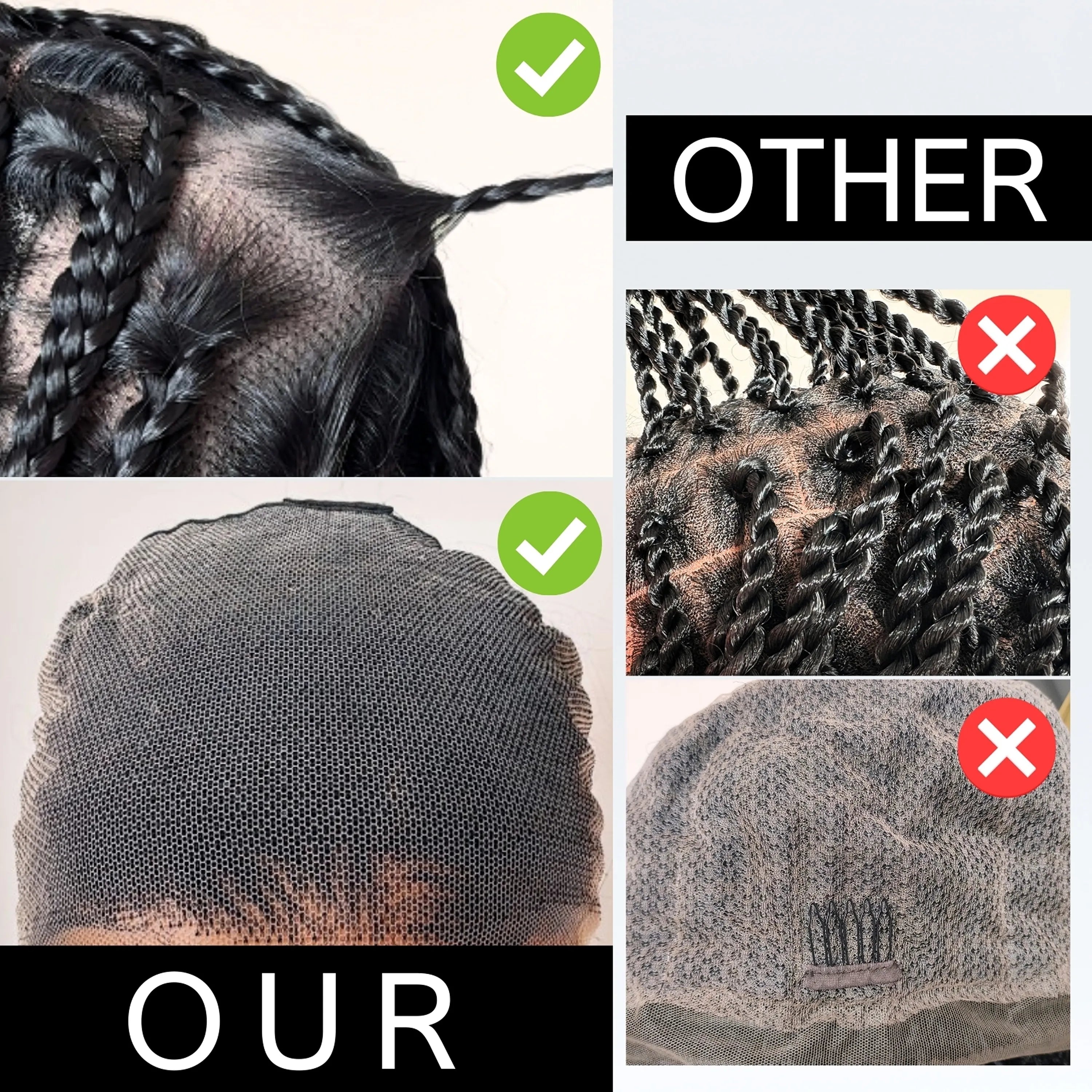 Flash Sale Boho Knotless Box Braids Full Lace Braided Wig