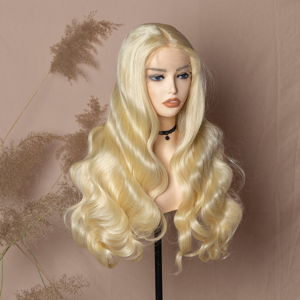 Ginger Orange Body Wave Lace Wig Glueless Transparent Lace Wig Synthetic Lace Front Wig