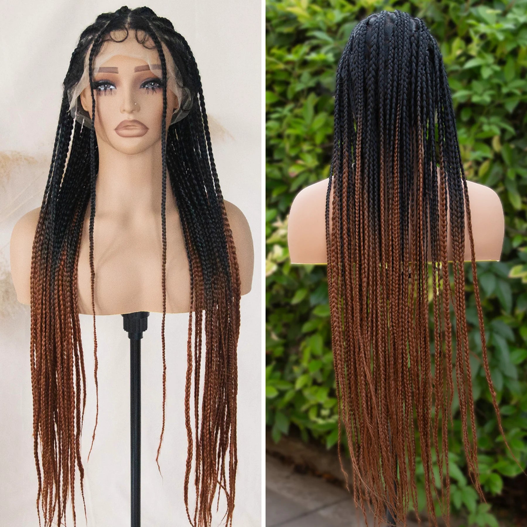 Cornrow Braided Wig With Baby Hair Full Lace Box Braid Wigs For Black Women