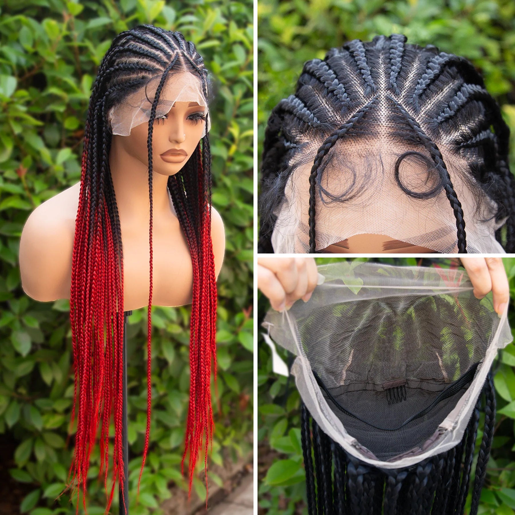 Flash Sale Cornrow Box Braided Wig Platinum Blonde