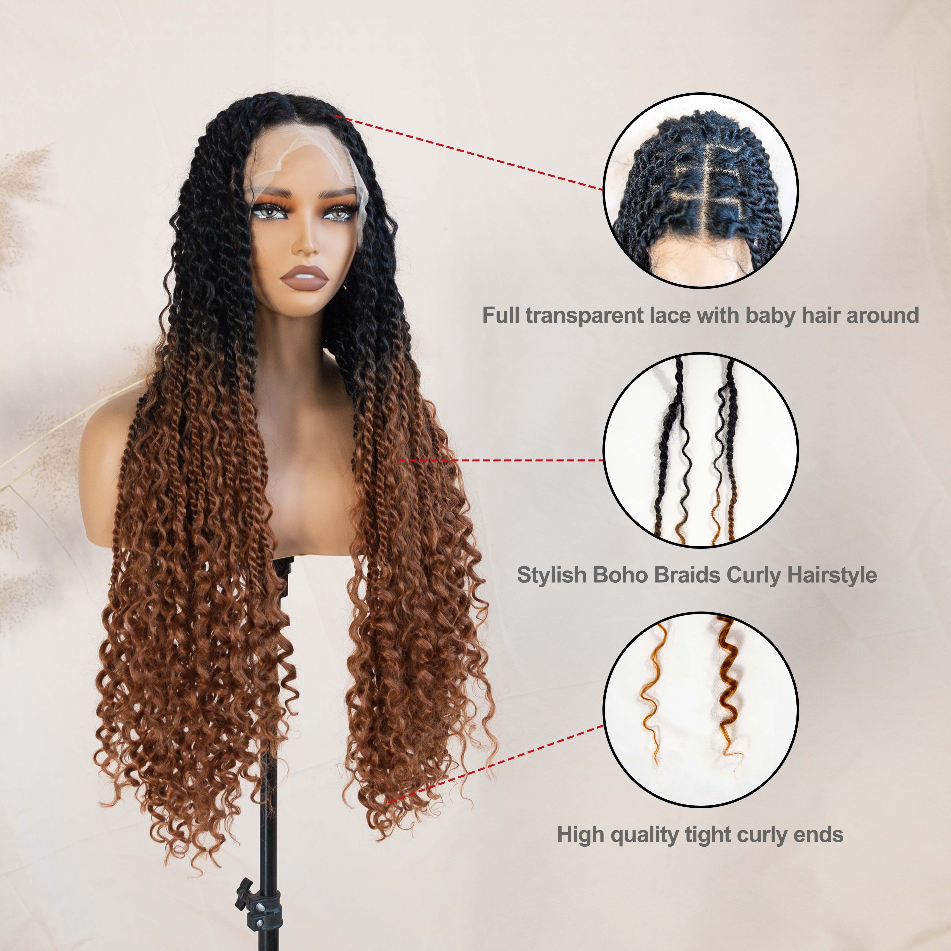 Flash Sale 30% Off Boho Goddess Twists Braided Wig Natural Black